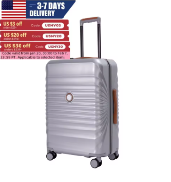 W-1 luggage set hardside carry on suitcase with tsa lock black